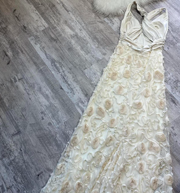 Niulatu V-neck Sheath Tulle Applique Long Prom Dresses, Backless Formal Evening Dresses HZ1026